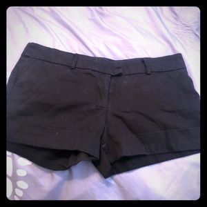 Black cuffed shorts